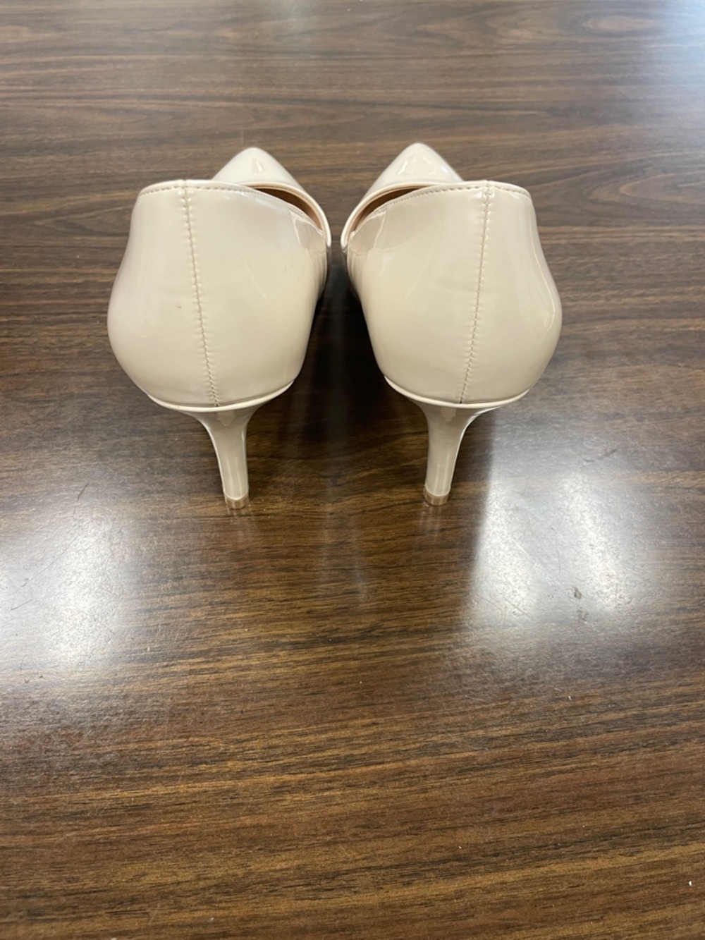 Kelly & Katie Patent Pointed-Toe Pumps in Cream - Picture 2 of 6